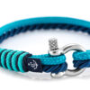 Brățară nautică slim de culoare turcoaz - CNB #842 - imagine 2