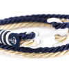 Brățară nautică din sfoară dublă cu ancoră - CNB #9038 - imagine 2